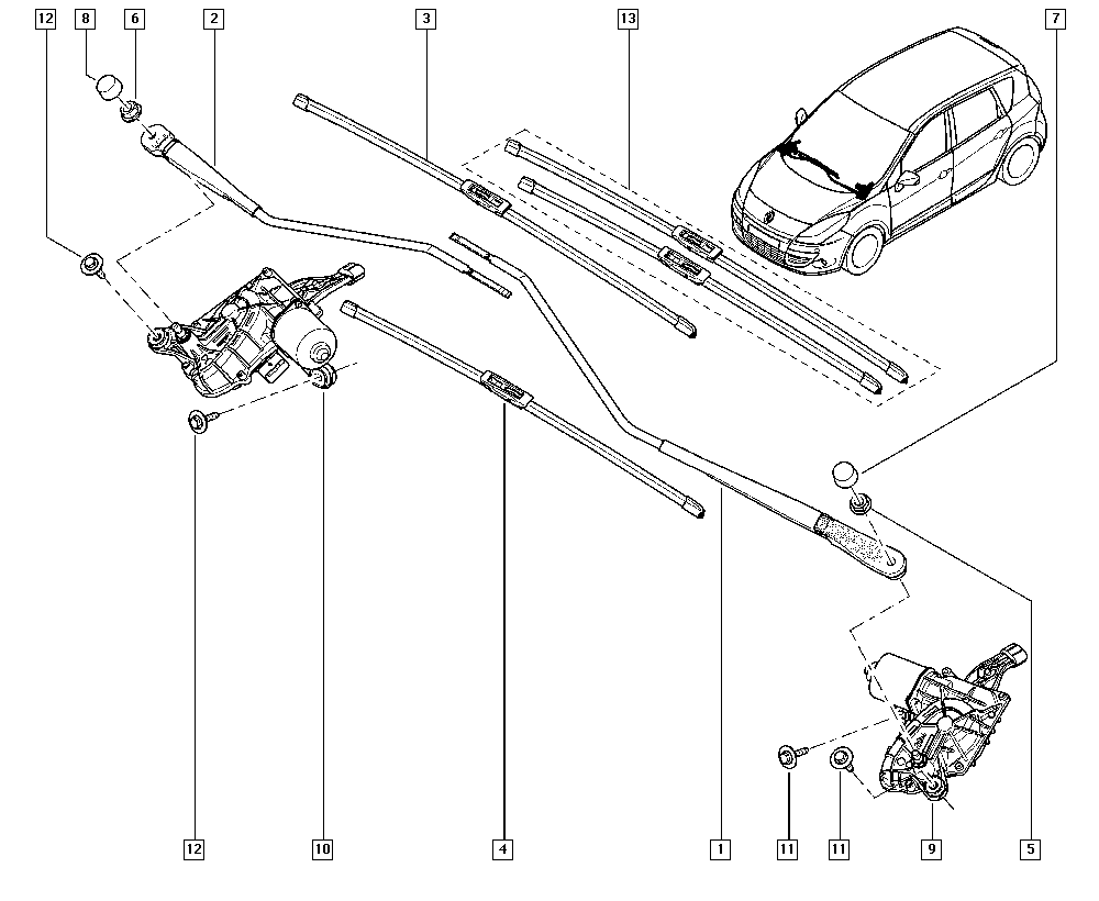 RENAULT 28 89 014 21R - Перо на чистачка vvparts.bg