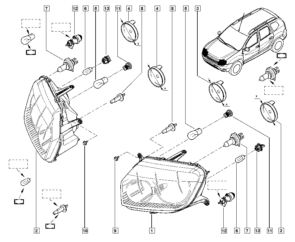 RENAULT 26 06 053 70R - Главен фар vvparts.bg