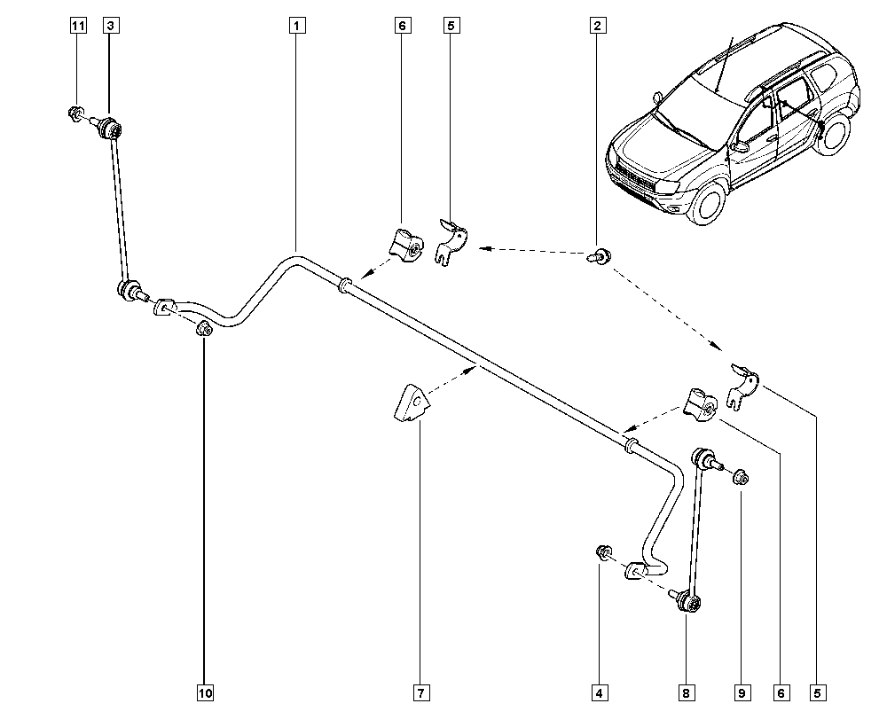 RENAULT TRUCKS 551103022R - ROD-ANTI ROLL BAR vvparts.bg