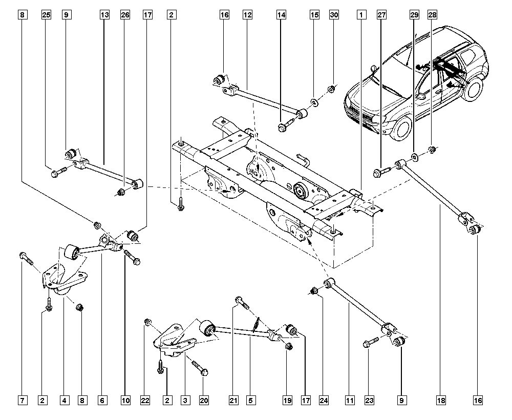 DACIA 82 00 839 121 - Тампон, носач vvparts.bg