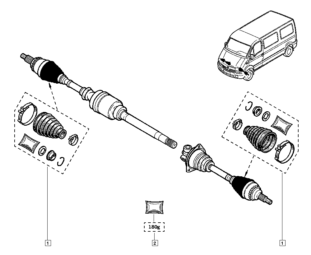 Mercedes-Benz 7701472975 - Маншон, полуоска vvparts.bg