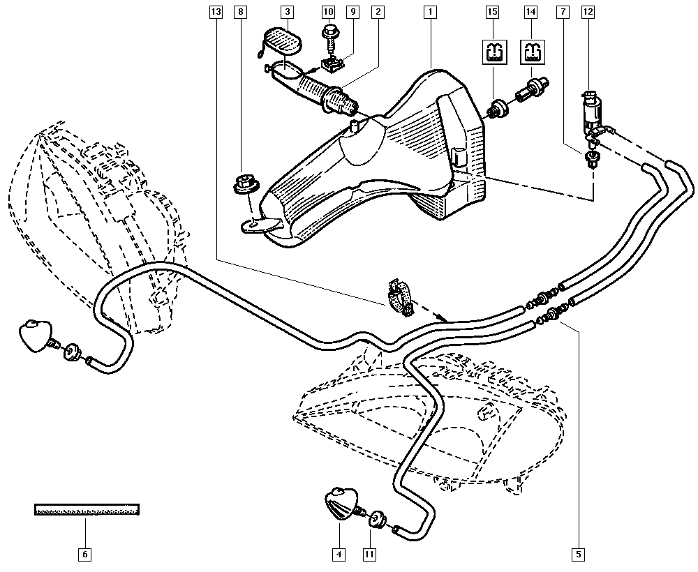 RENAULT 7700 436 687 - Водна помпа за миещо устр., почистване на стъклата vvparts.bg