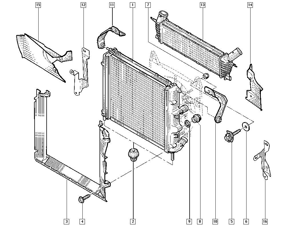 NISSAN 8200343476 - Радиатор, охлаждане на двигателя vvparts.bg