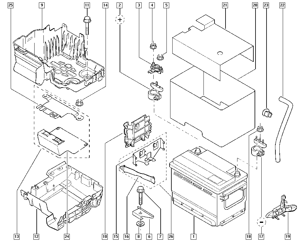 RENAULT 7711222782 - Стартов акумулатор vvparts.bg