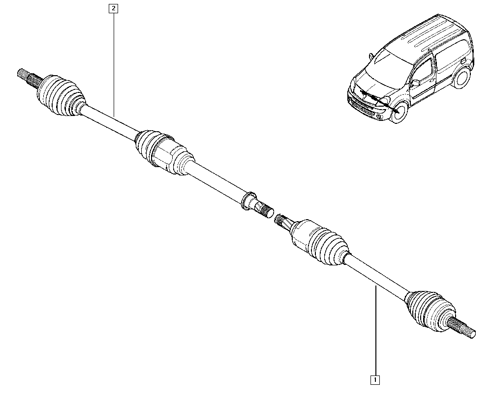 RENAULT 8200687739 - Полуоска vvparts.bg