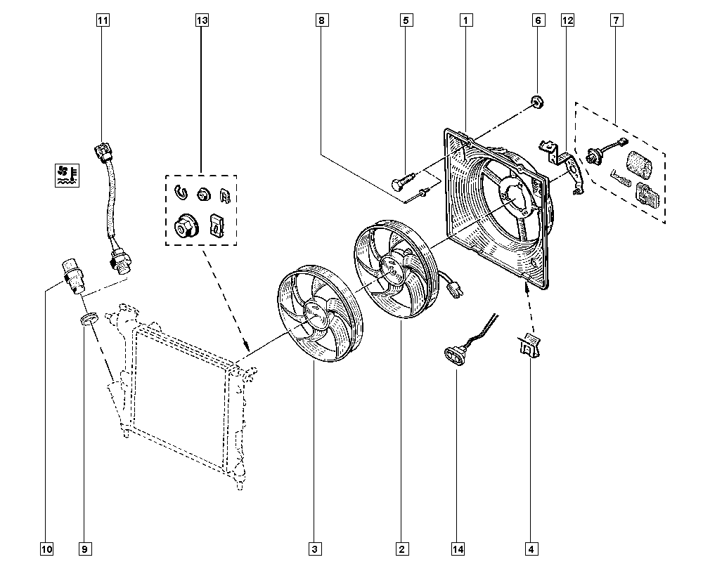 RENAULT 77 00 782 503 - Термошалтер, вентилатор на радиатора vvparts.bg