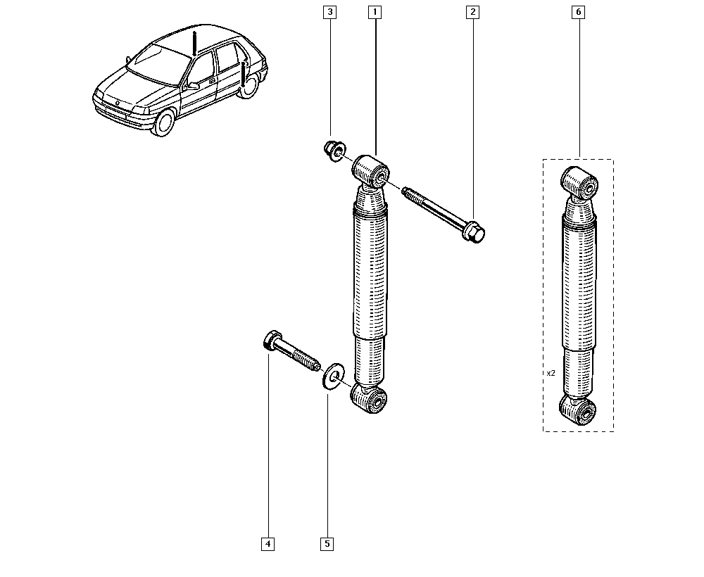 RENAULT 7701477960 - Амортисьор vvparts.bg