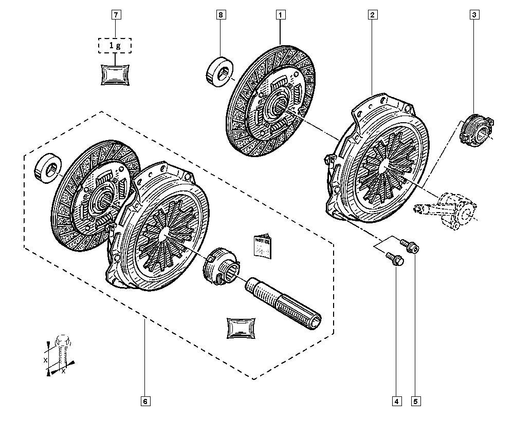 RENAULT 77 01 478 560 - Комплект съединител vvparts.bg