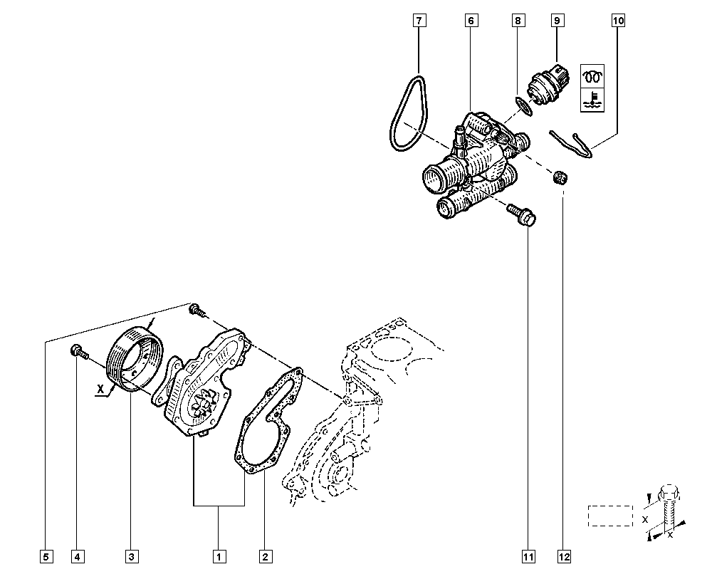 RENAULT 82 00 674 368 - Термостат, охладителна течност vvparts.bg