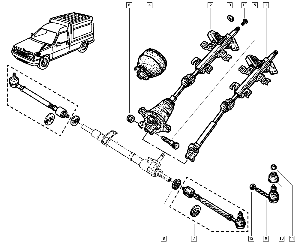 RENAULT TRUCKS 7701469231 - Накрайник на напречна кормилна щанга vvparts.bg