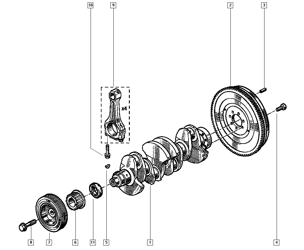 RENAULT TRUCKS 8200545437 - Ремъчна шайба, колянов вал vvparts.bg