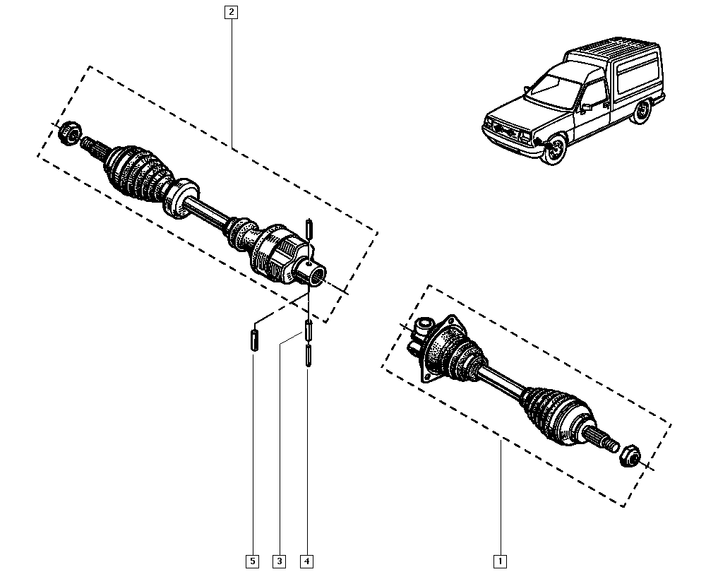 RENAULT TRUCKS 7701351194 - Полуоска vvparts.bg