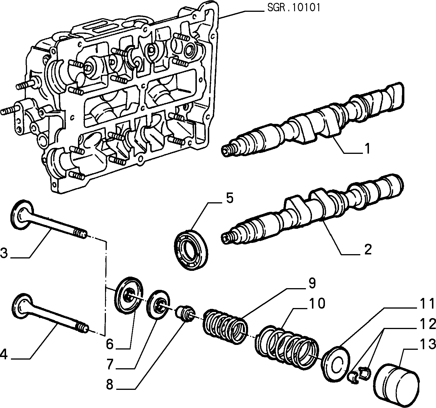 Lancia 60548495 - Комплект гумички, стъбло на клапана vvparts.bg