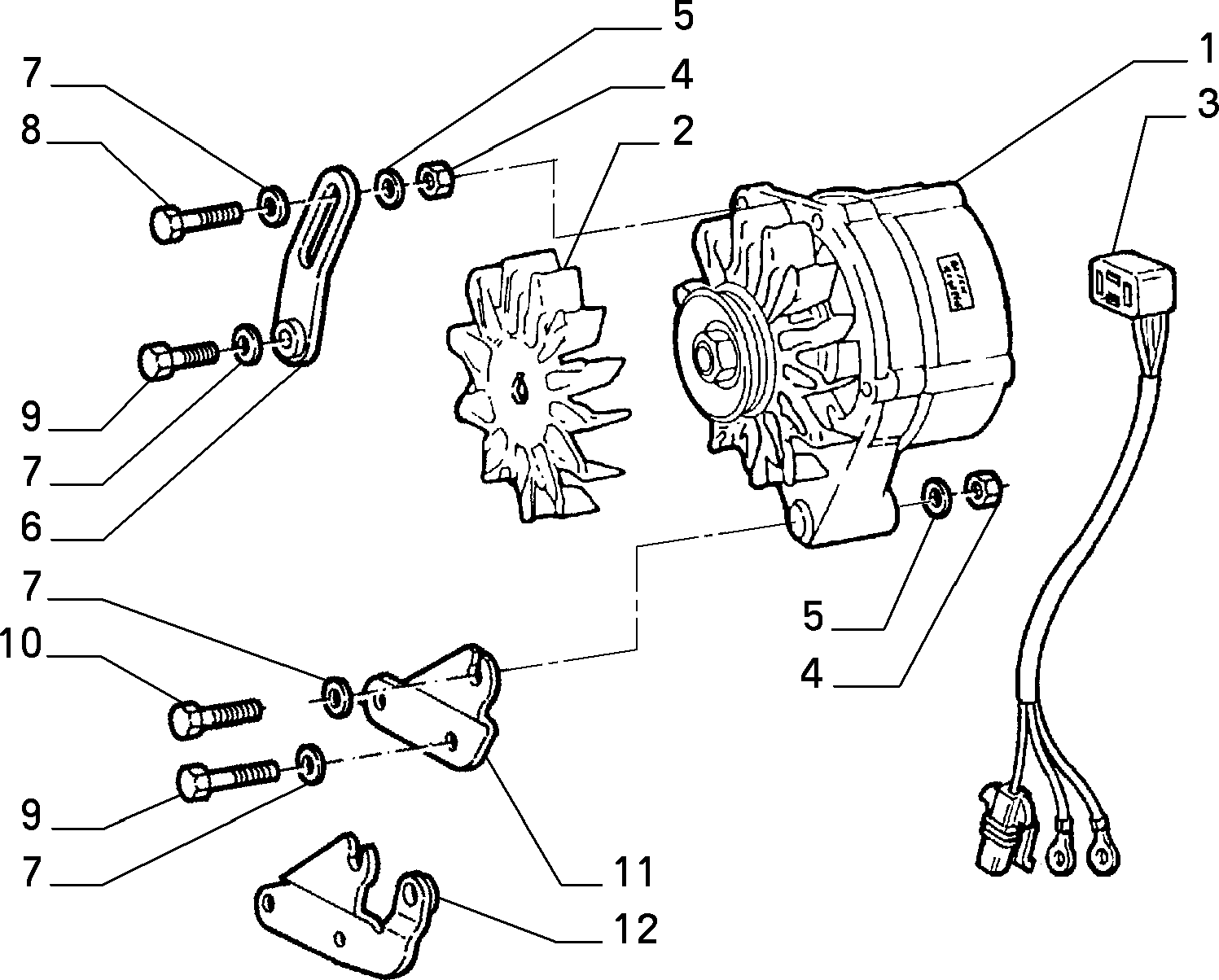 FIAT 60537889 - Генератор vvparts.bg