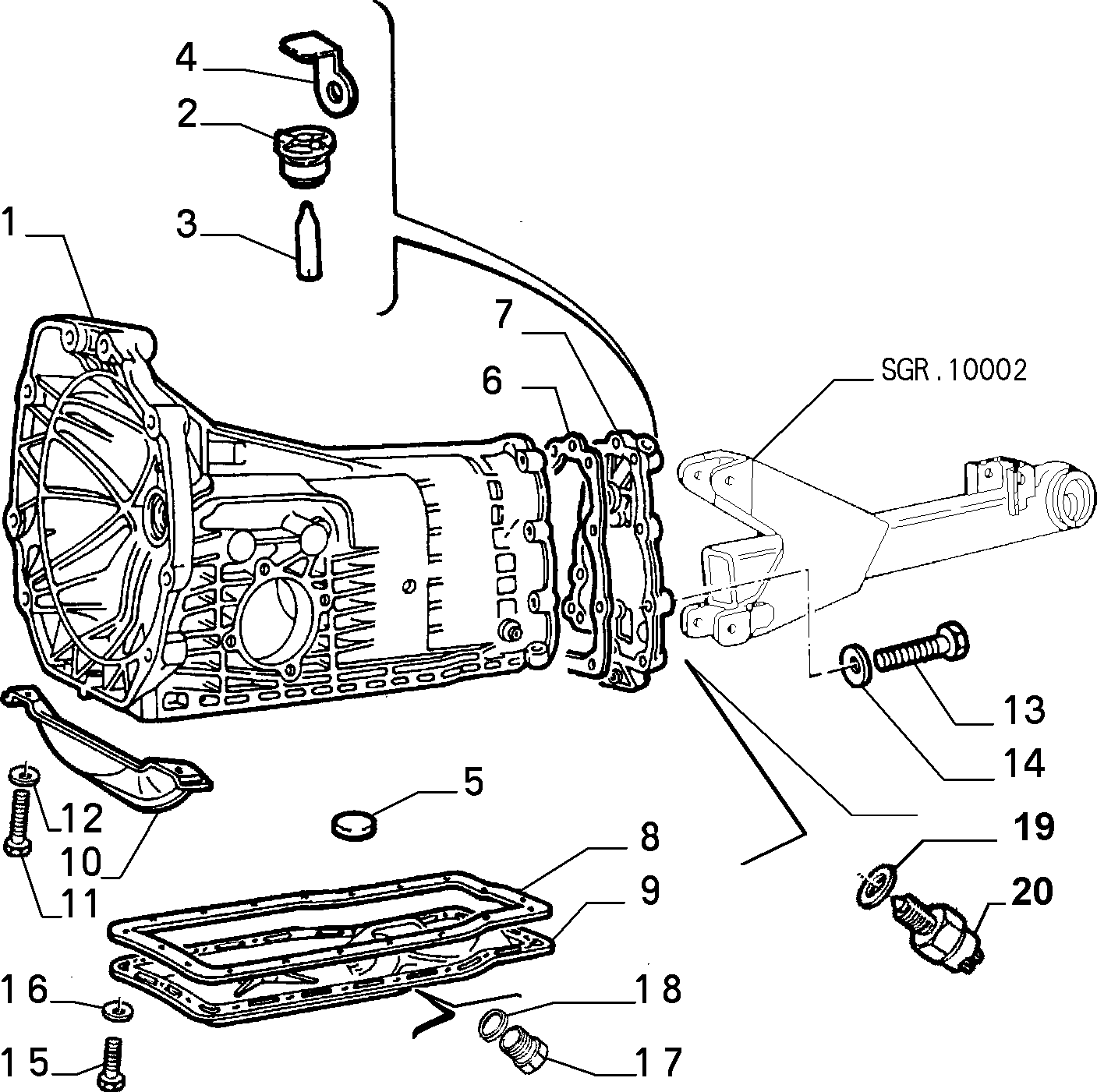 Lancia 10263450 - Уплътнителен пръстен, пробка за източване на маслото vvparts.bg