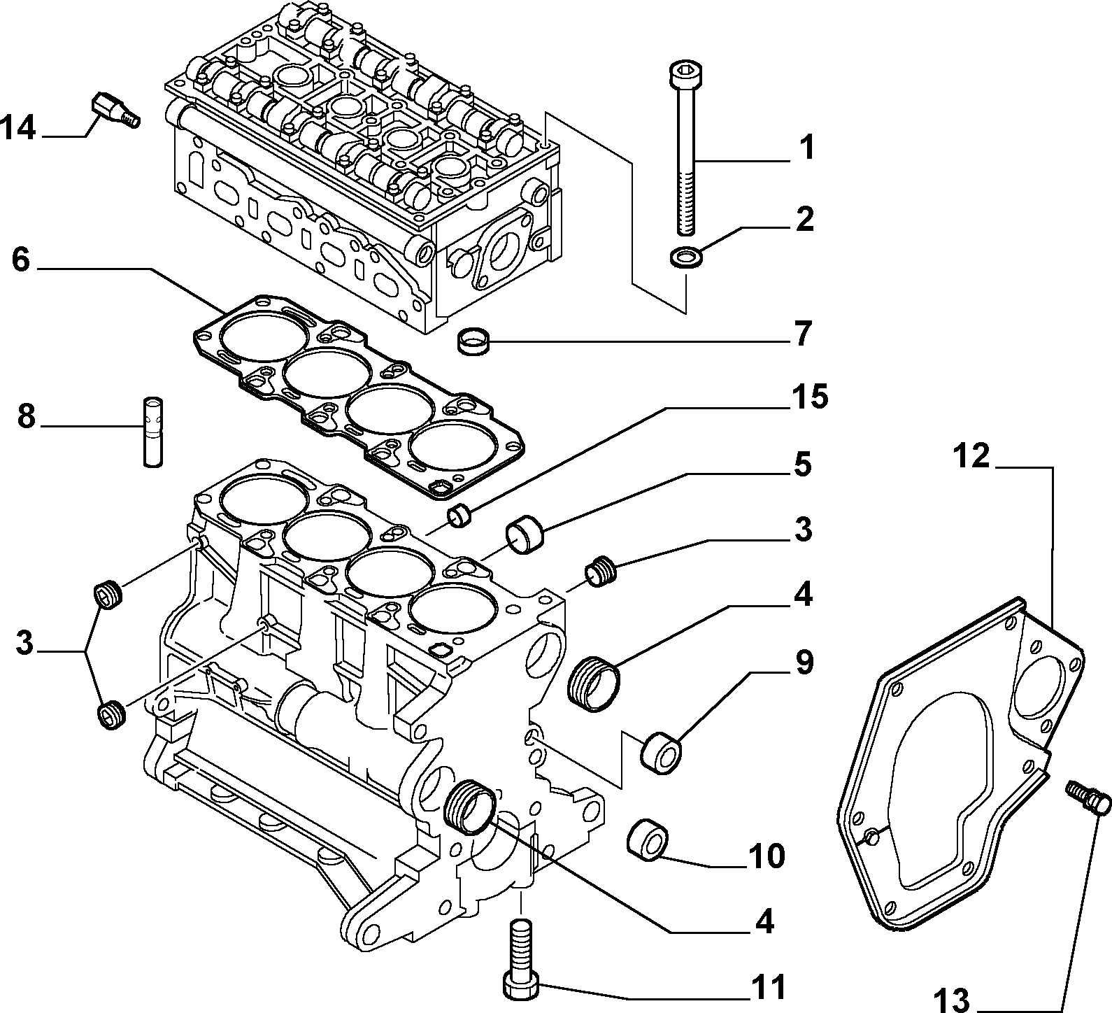 FIAT 60659758 - Гарнитура, цилиндрова глава vvparts.bg