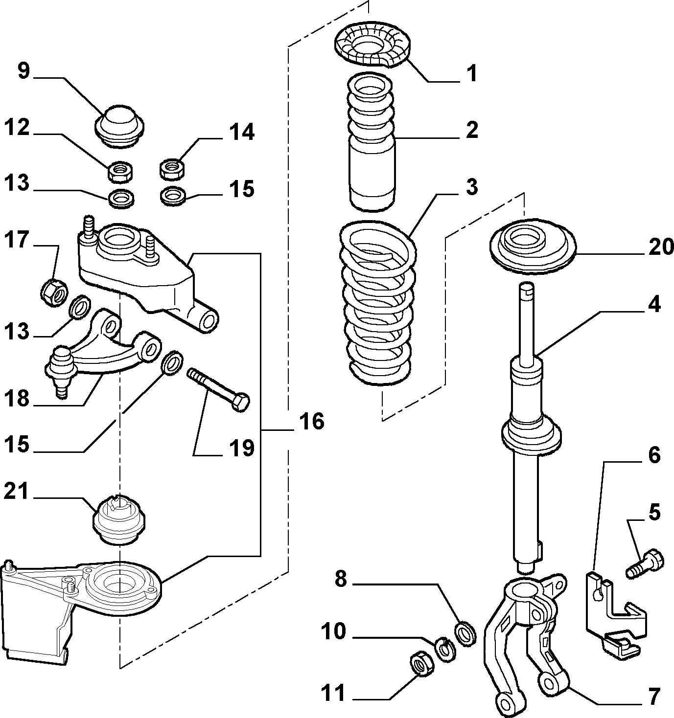 Lancia 51834094 - Носач, окачване на колелата vvparts.bg