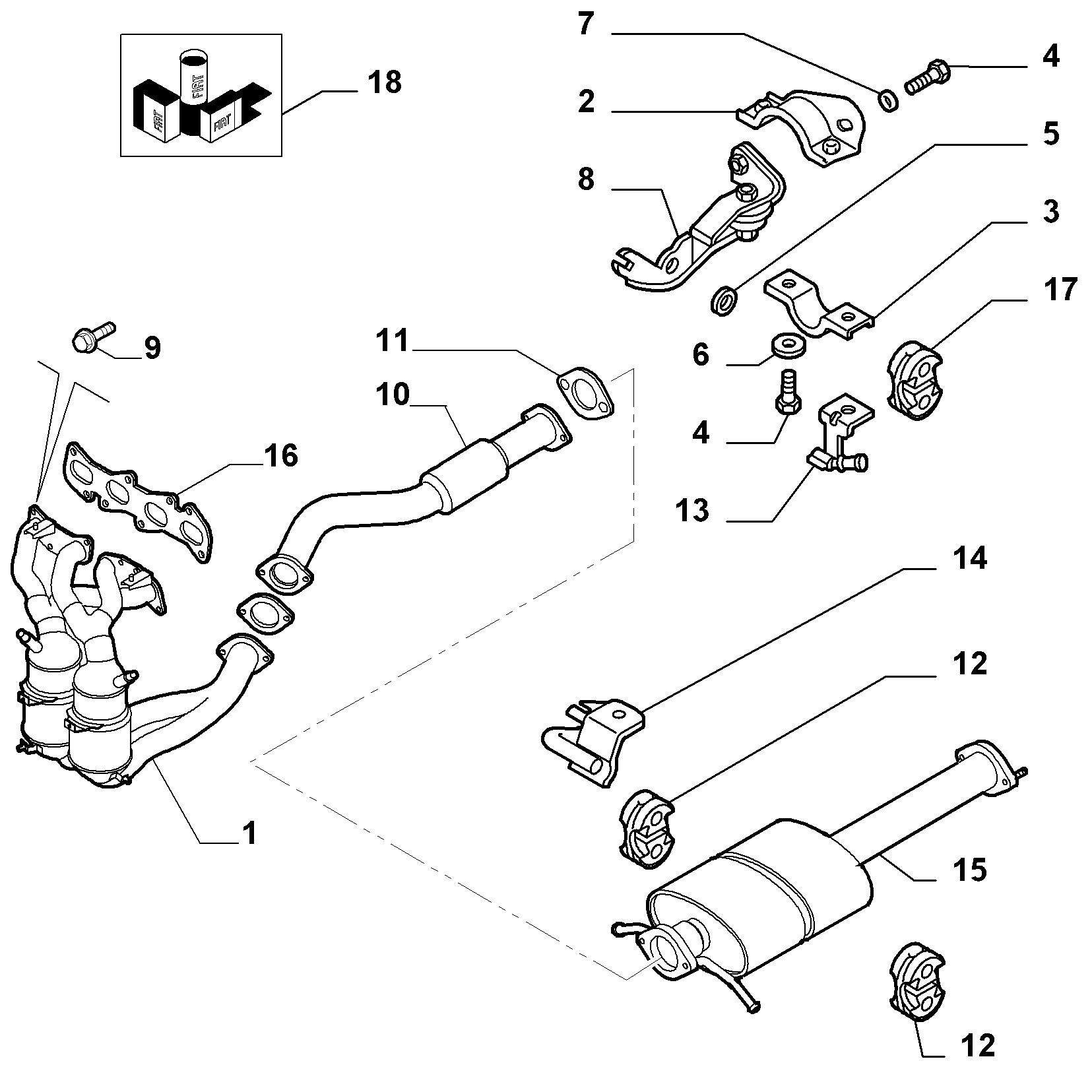 Lancia 71765092 - Изпускателна тръба vvparts.bg