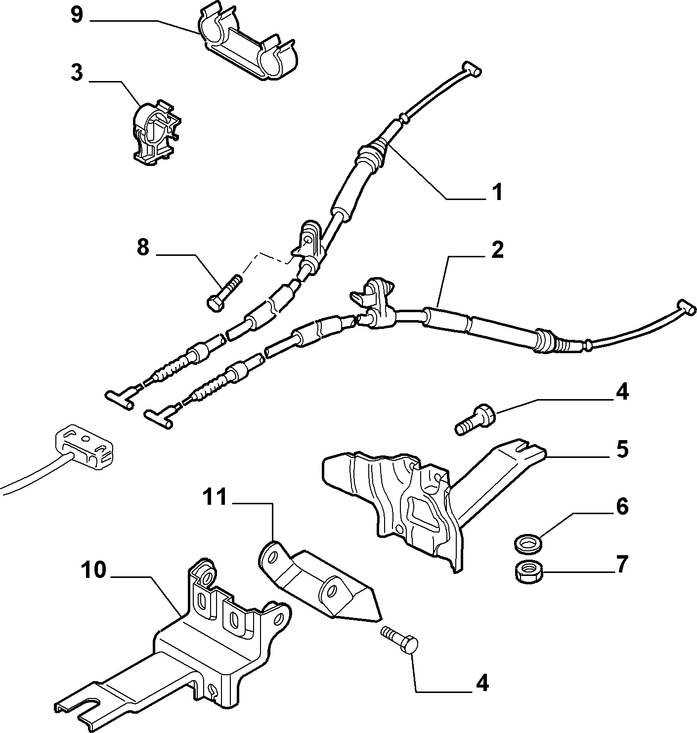 FIAT 60624590 - Жило, ръчна спирачка vvparts.bg