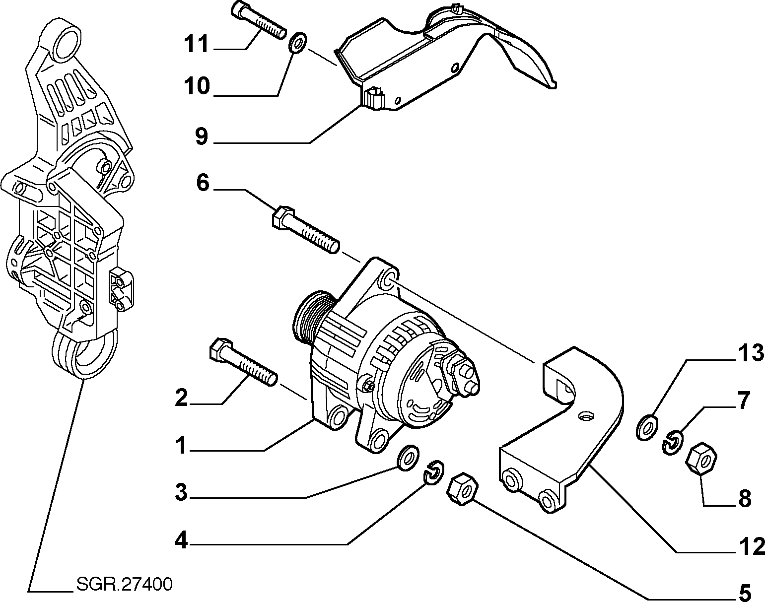 Alfarome/Fiat/Lanci 46782219 - Генератор vvparts.bg