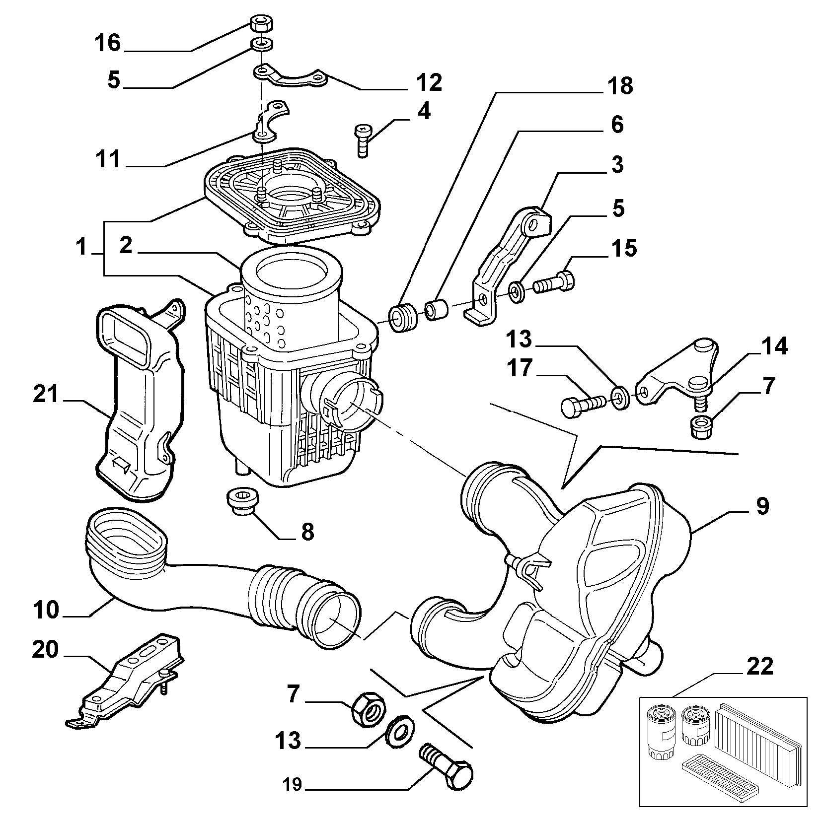 FIAT 71754085 - Въздушен филтър vvparts.bg