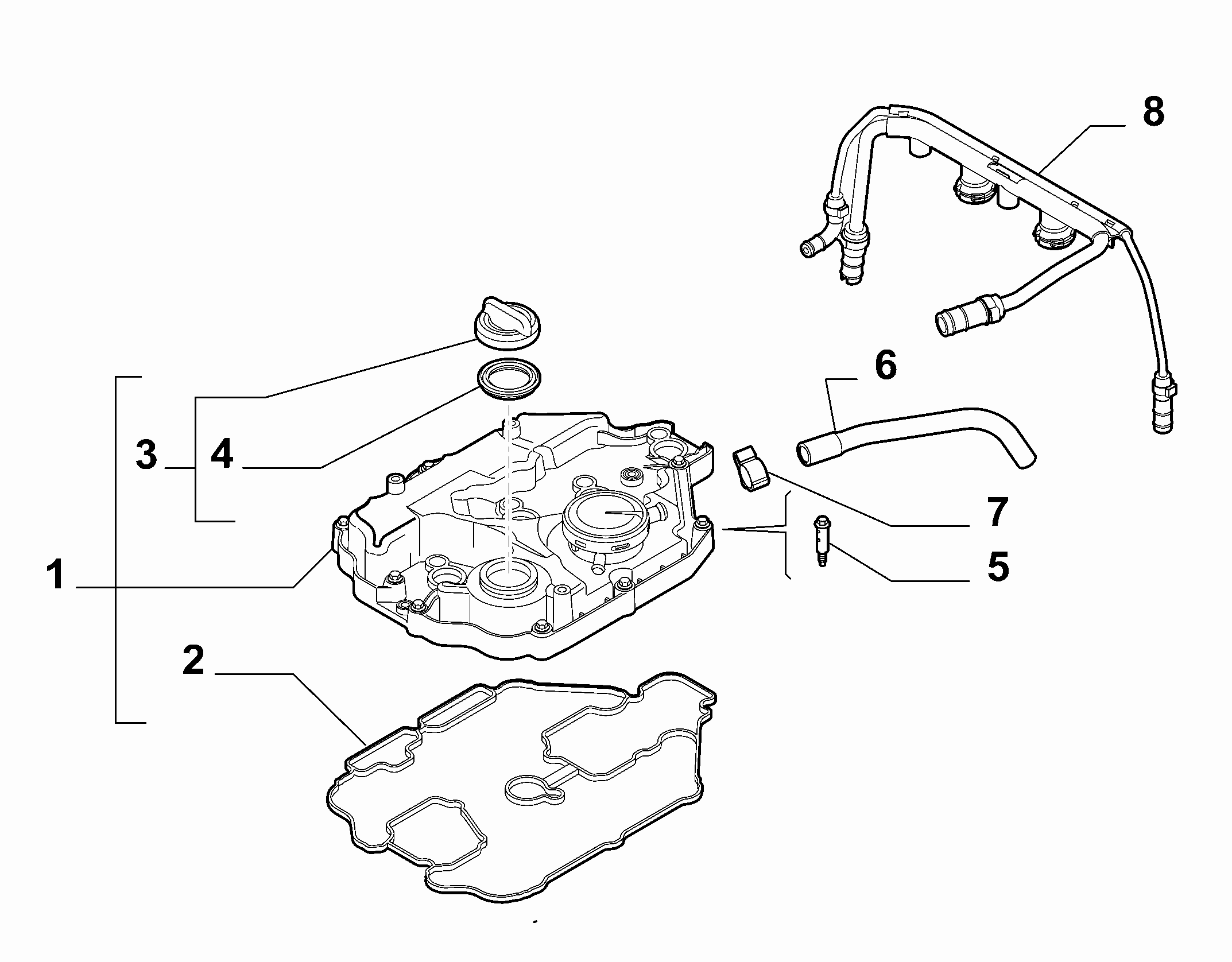 Abarth 55187763 - Капачка, гърловина за наливане на масло vvparts.bg