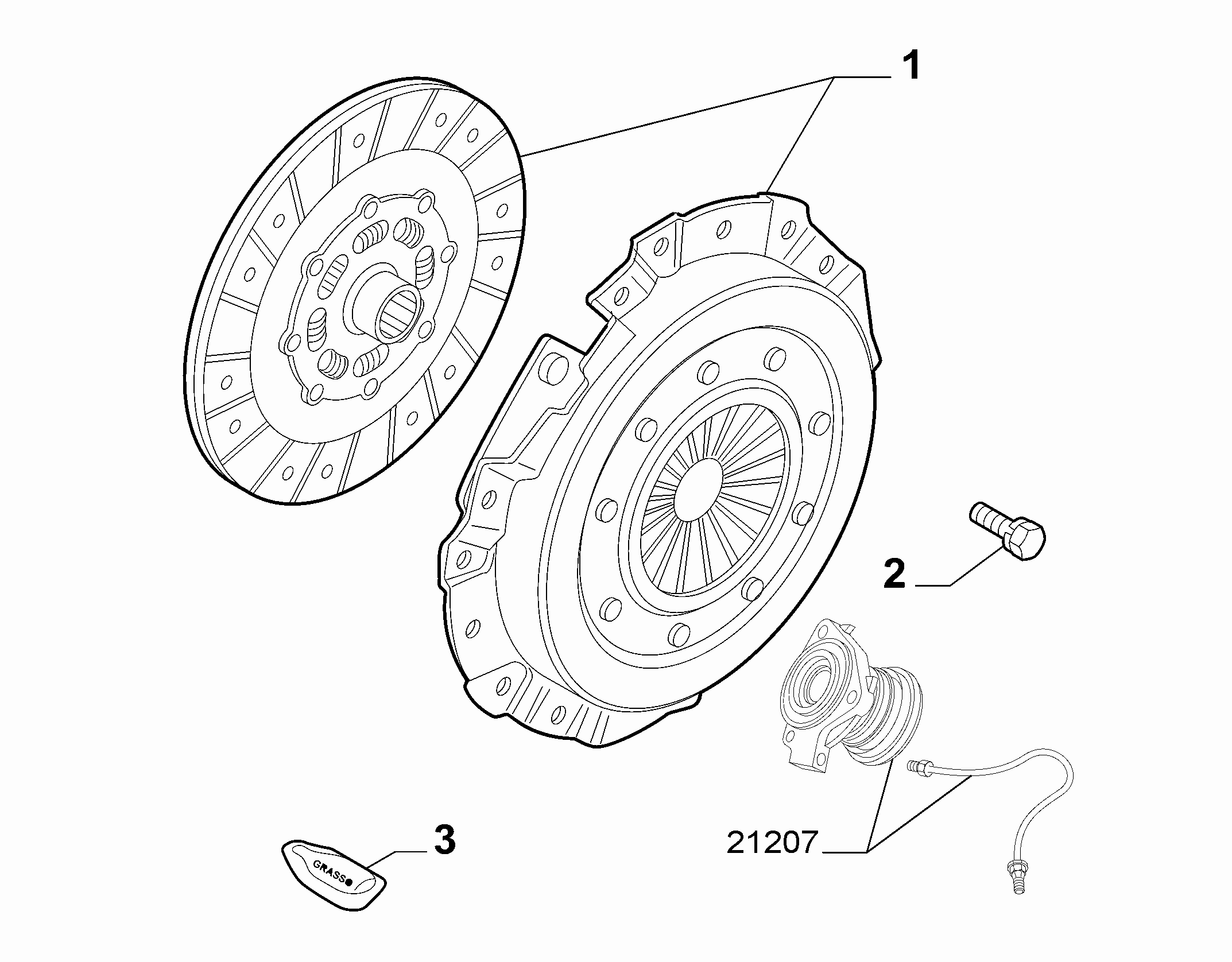 FIAT 55214338 - Комплект винтове, маховик vvparts.bg