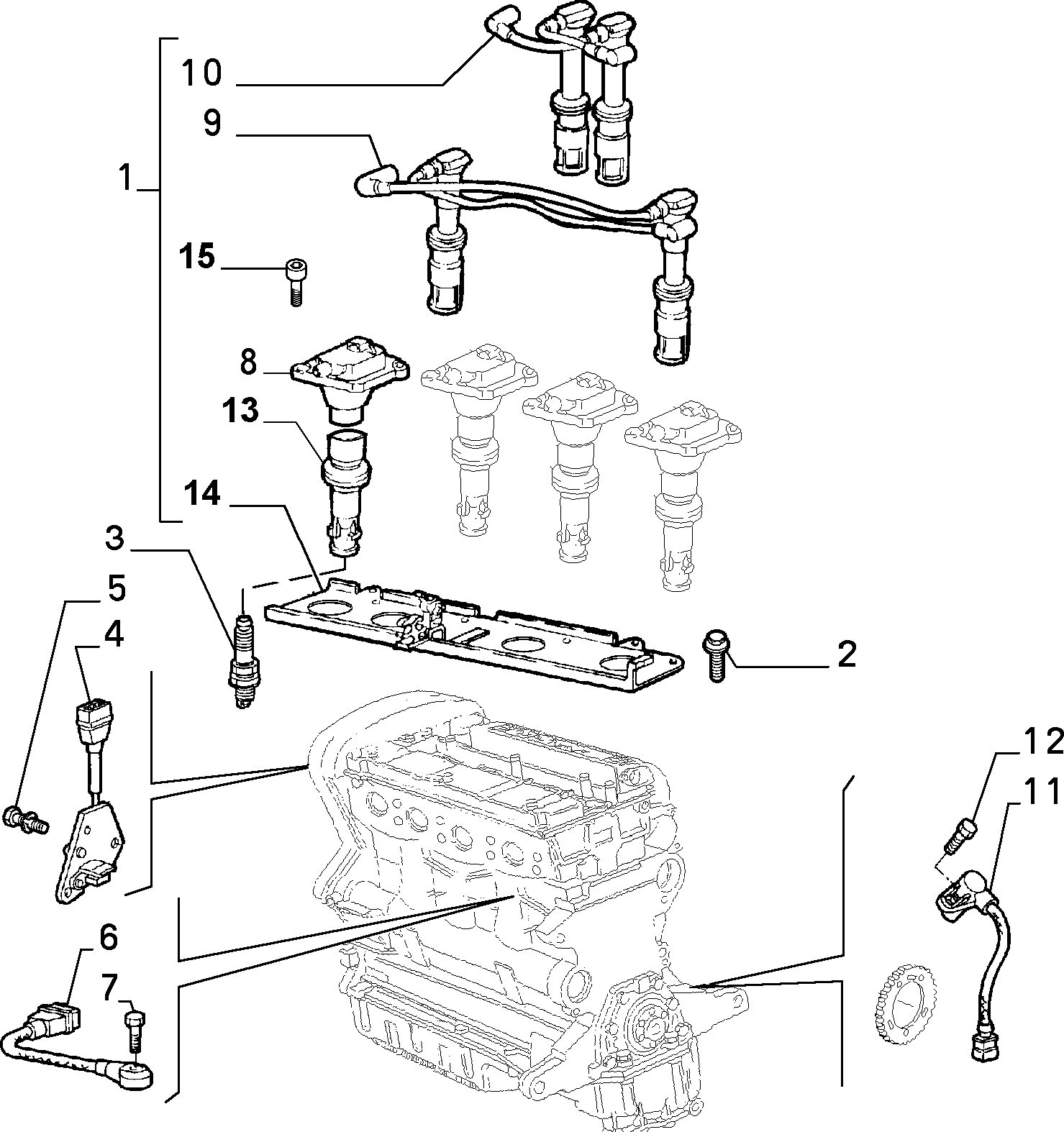 Lancia 46521529 - Запалителна свещ vvparts.bg