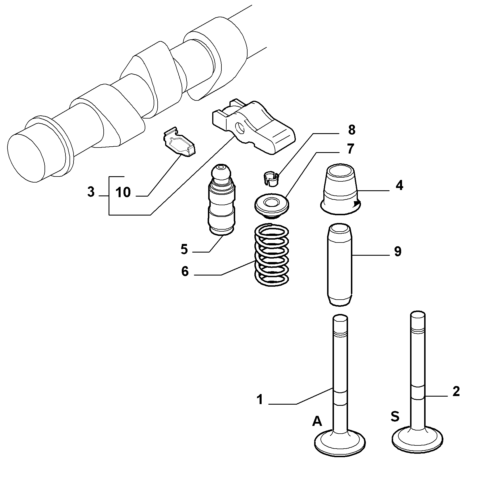 Alfa Romeo 46764765 - Кобилица (повдигащ лост), газоразпределение vvparts.bg