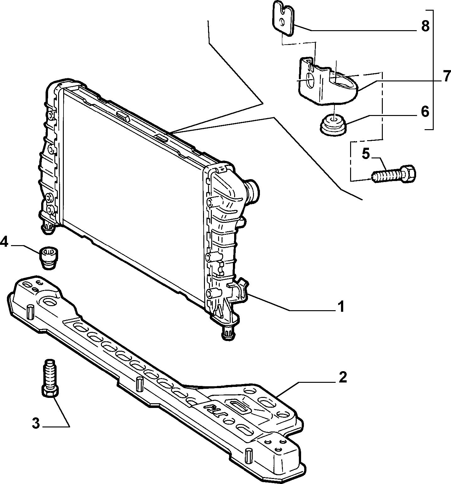 FIAT 50 518 254 - Радиатор, охлаждане на двигателя vvparts.bg