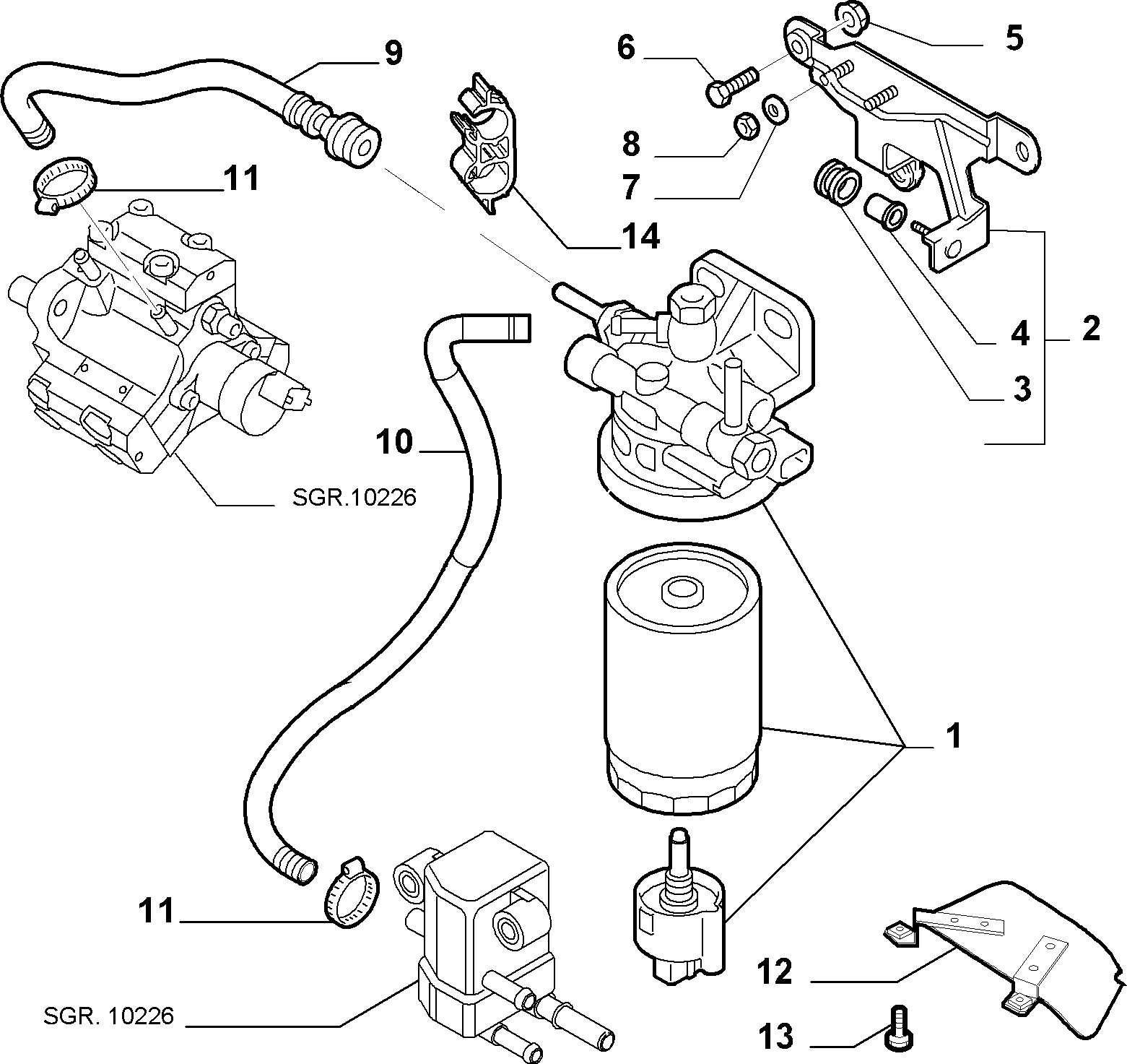 FIAT 60690286 - Горивен филтър vvparts.bg