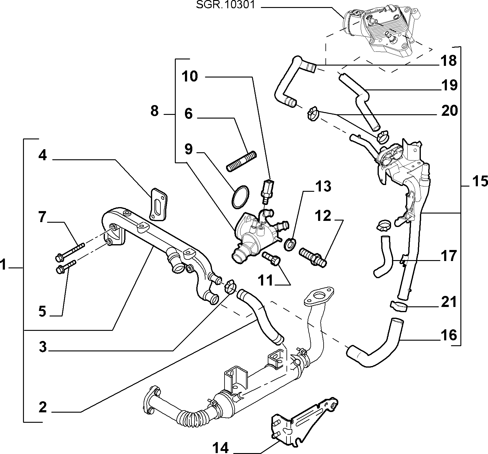 FIAT 55212676 - Уплътнение, водна помпа vvparts.bg