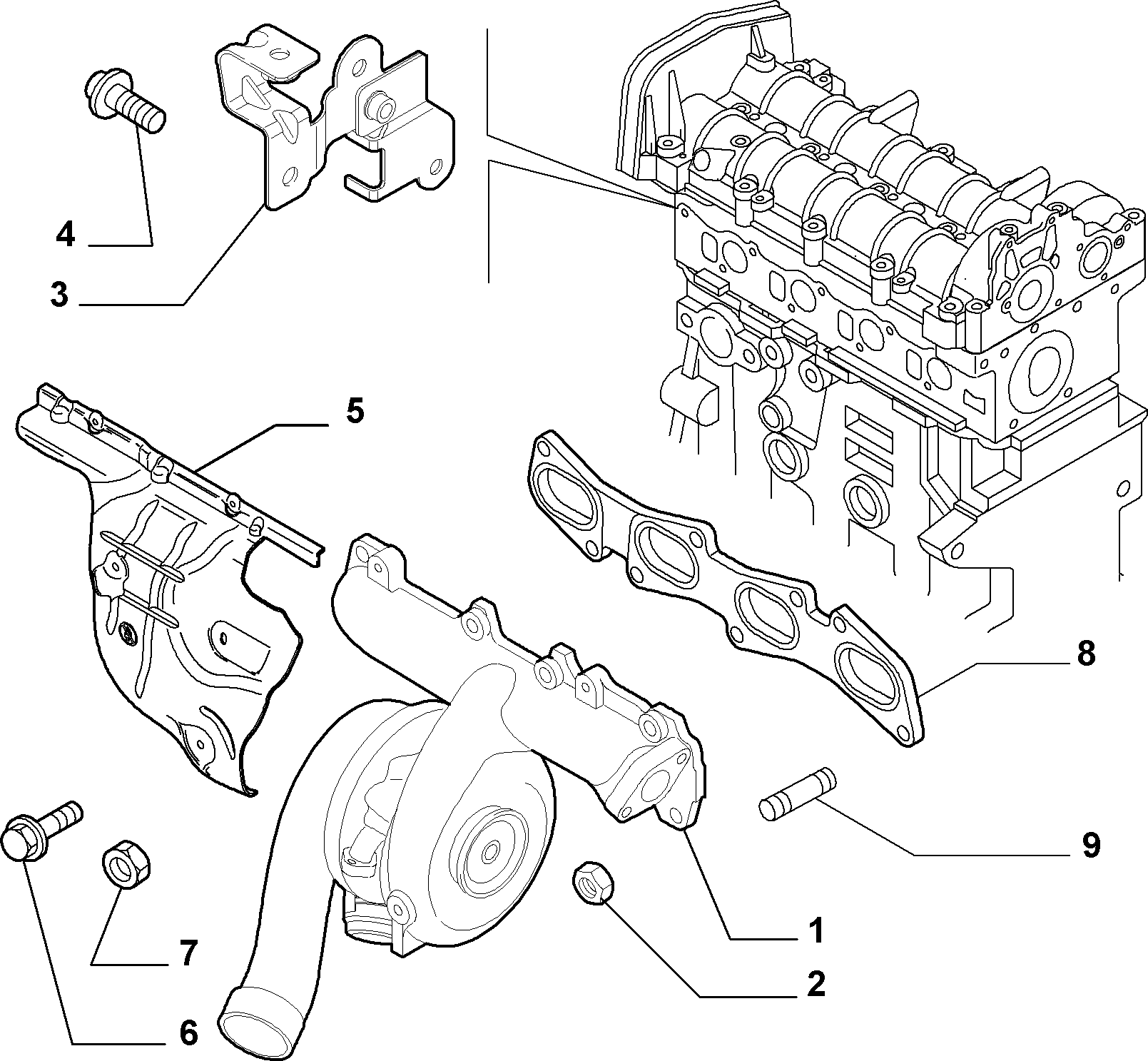 FIAT 55205358* - Турбина, принудително пълнене с въздух vvparts.bg