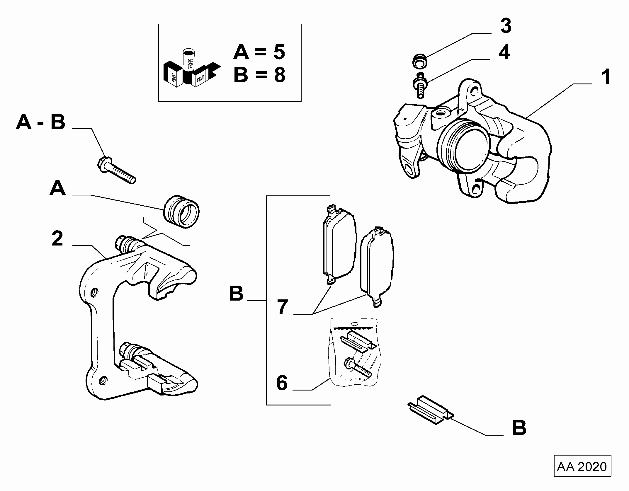 Alfarome/Fiat/Lanci 77363818 - Комплект спирачно феродо, дискови спирачки vvparts.bg