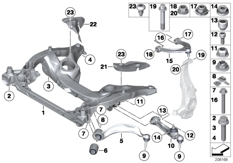 BMW 31 12 6 775 967 - Носач, окачване на колелата vvparts.bg