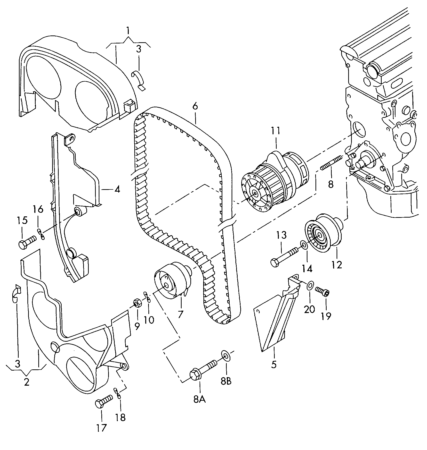 Seat 036 109 244 - Паразитна / водеща ролка, зъбен ремък vvparts.bg