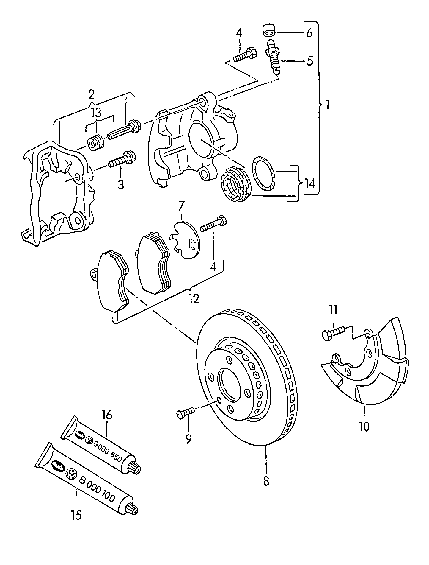 VW 535615301 - Спирачен диск vvparts.bg