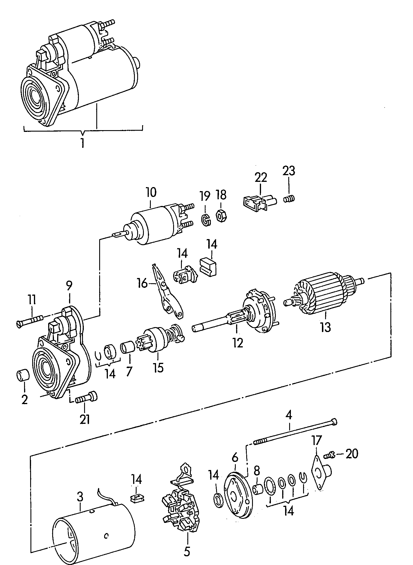 AUDI 036 911 023 S - Стартер vvparts.bg