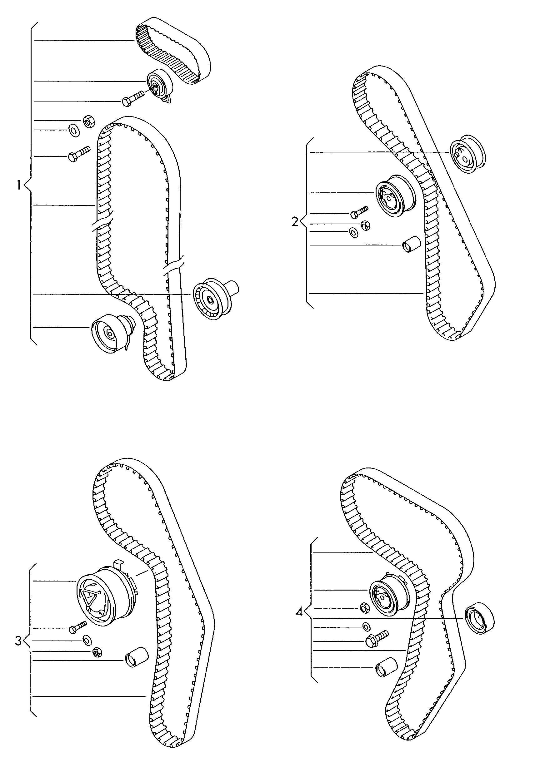 VAG 036 198 119E - Комплект ангренажен ремък vvparts.bg