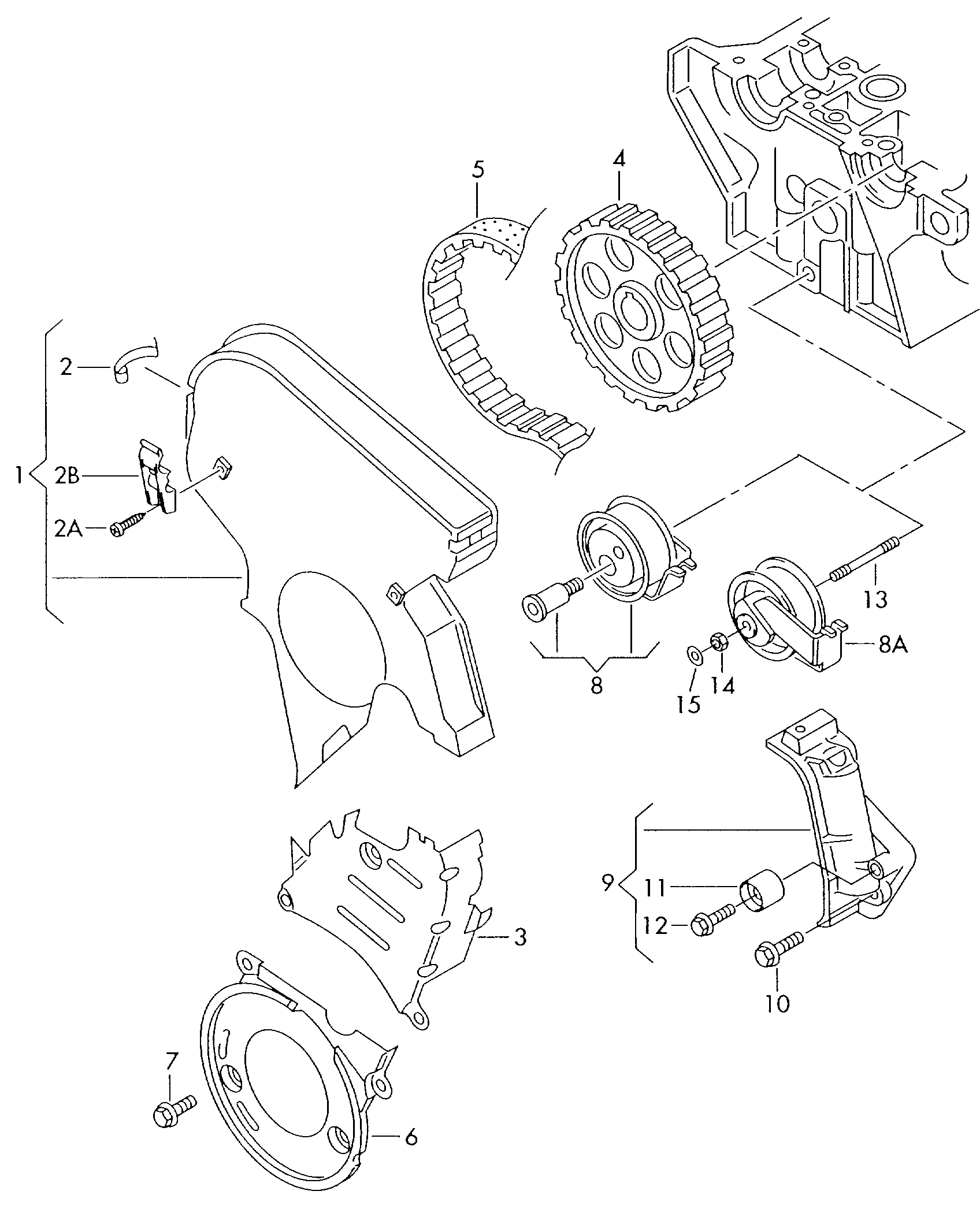 Seat 06B 109 243 F - Обтяжна ролка, ангренаж vvparts.bg