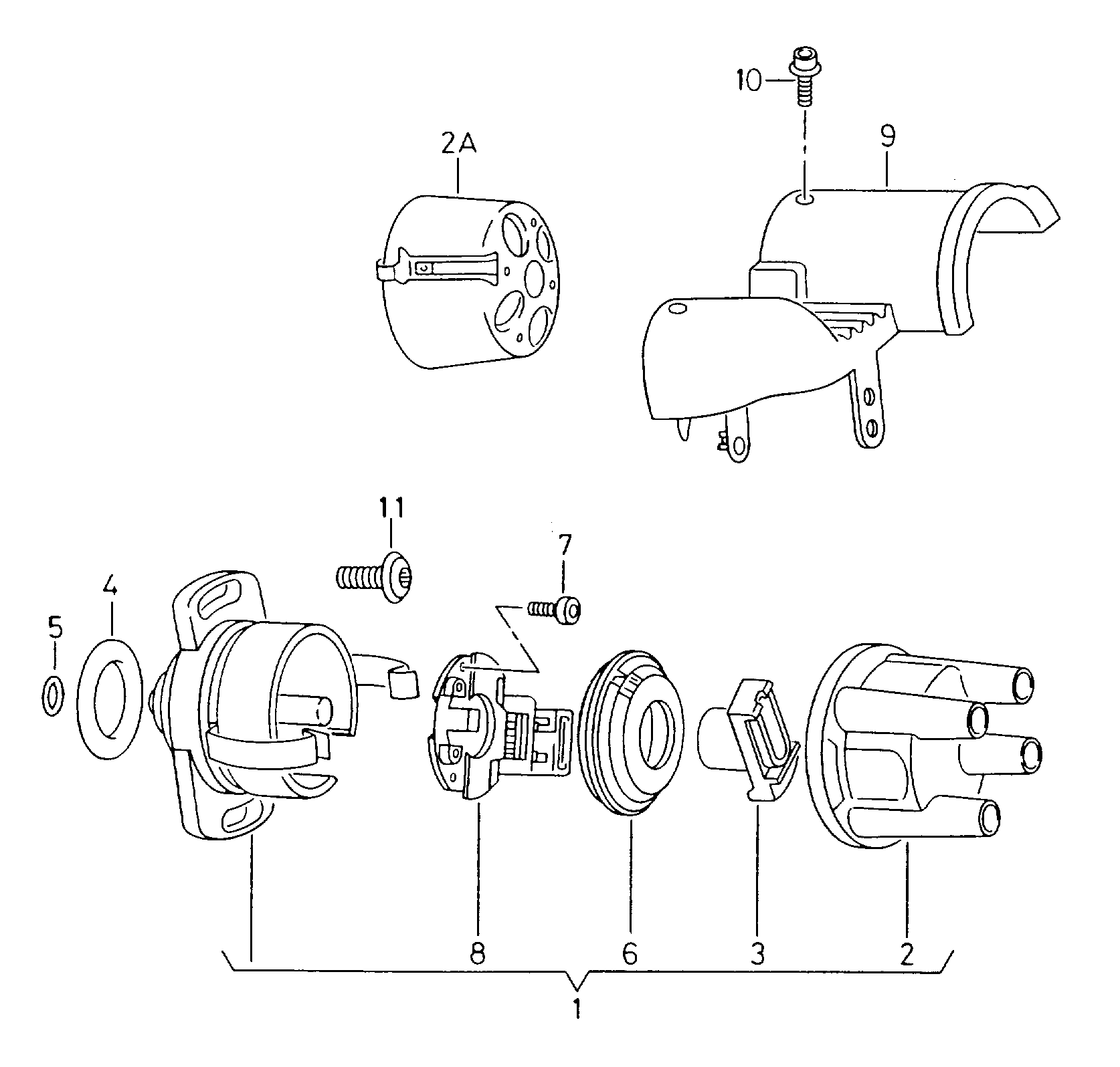 Seat 027 905 207 A - Капачка на дистрибутор на запалване vvparts.bg