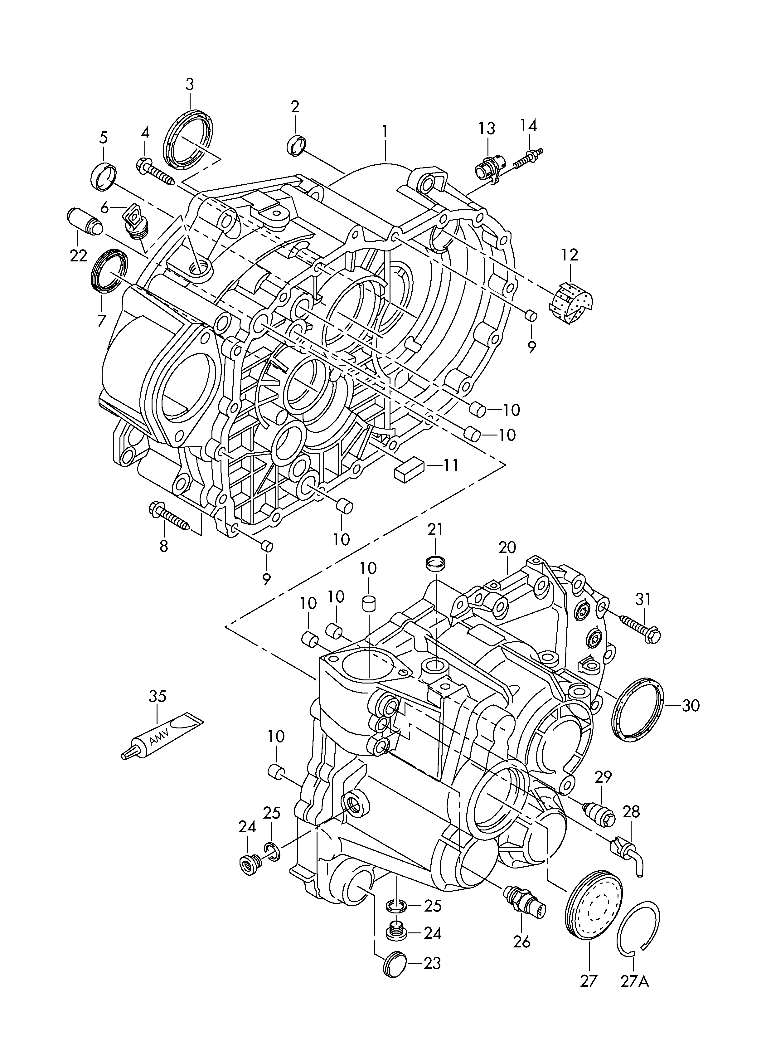 AUDI AMV18820003 - Гарнитура, капак на цилиндрова глава vvparts.bg