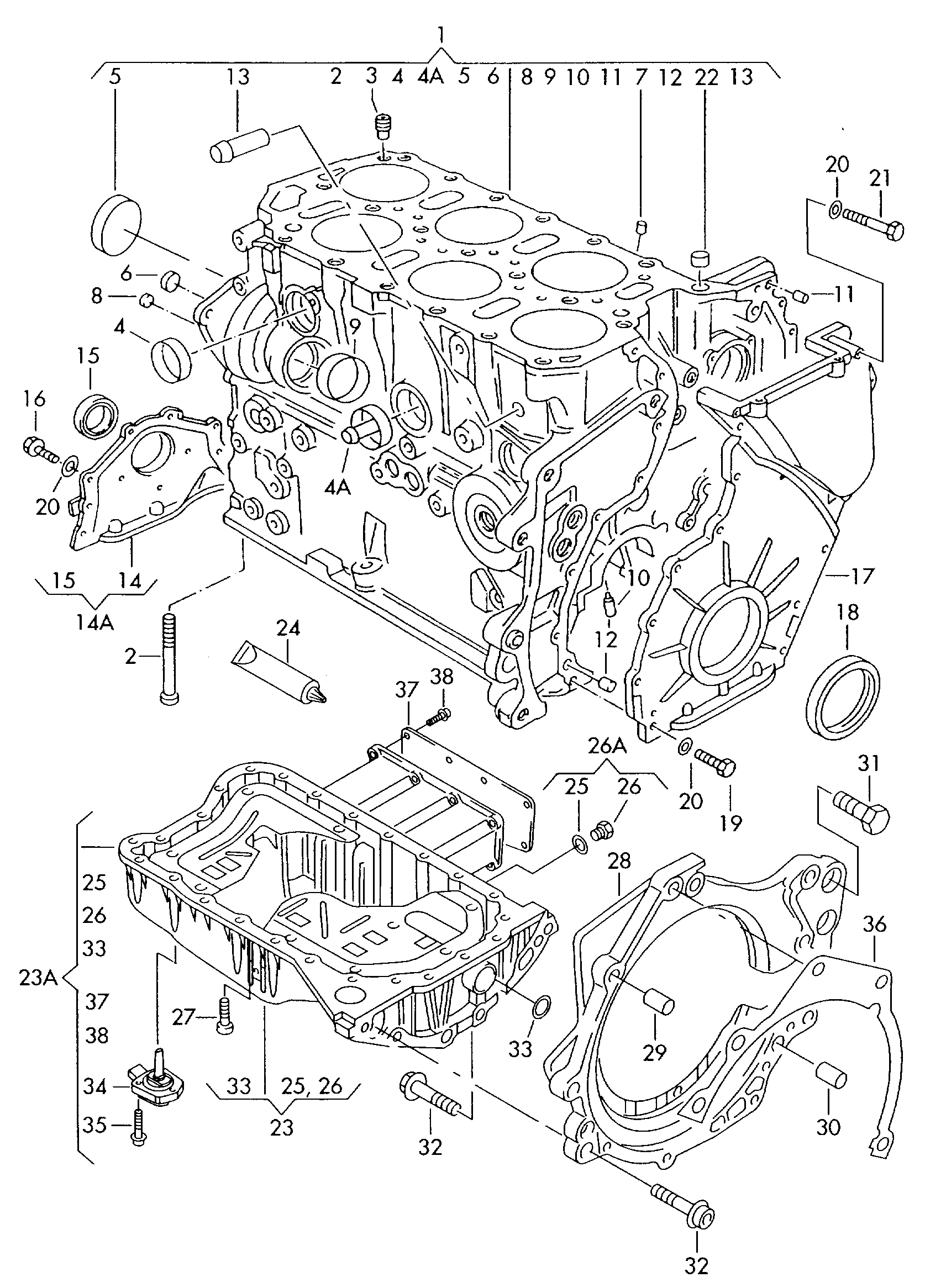 VW 021 103 601 L - Маслена вана (картер) vvparts.bg