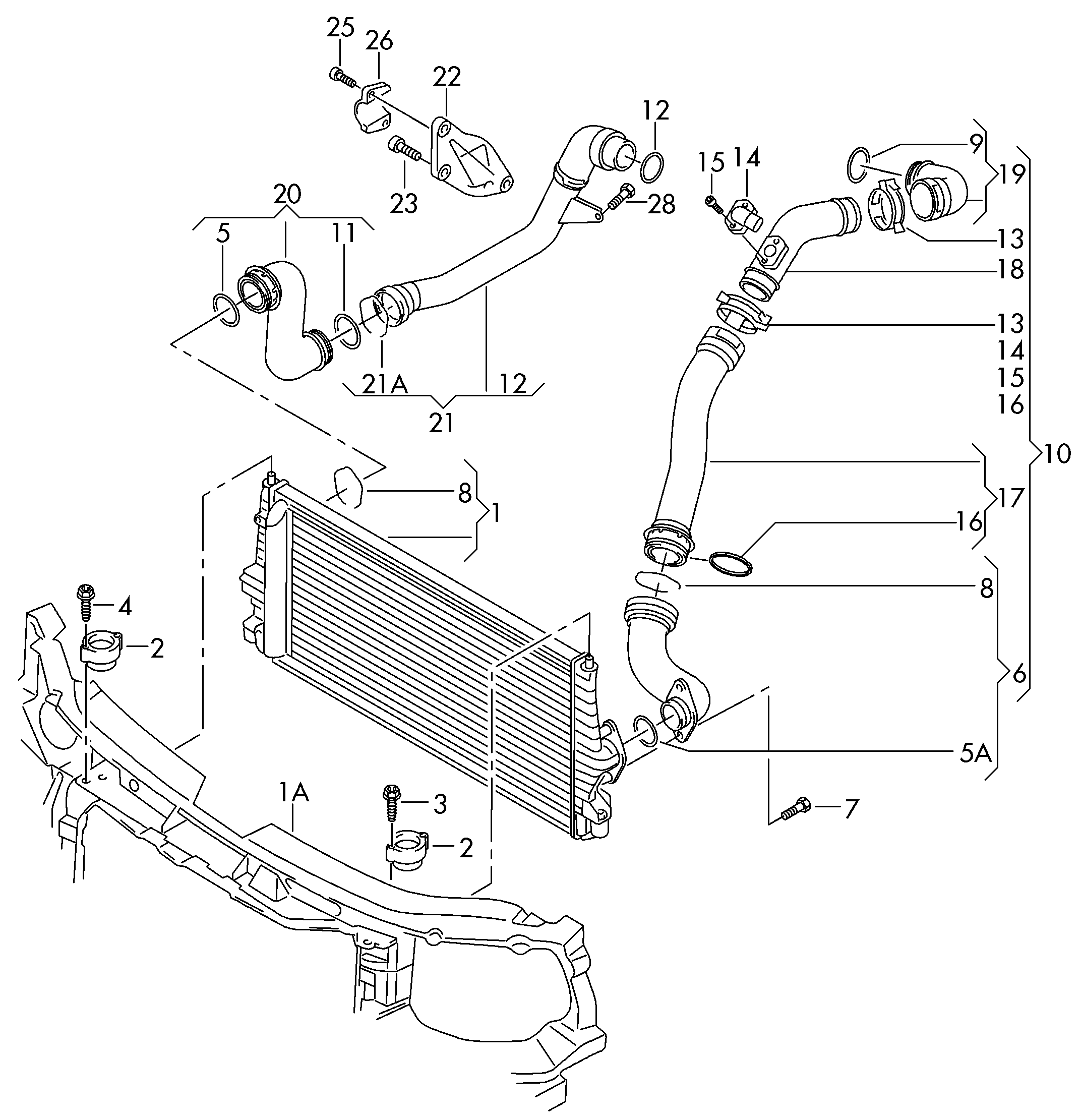 Seat 7M3 145 708 D - Въздуховод за турбината vvparts.bg