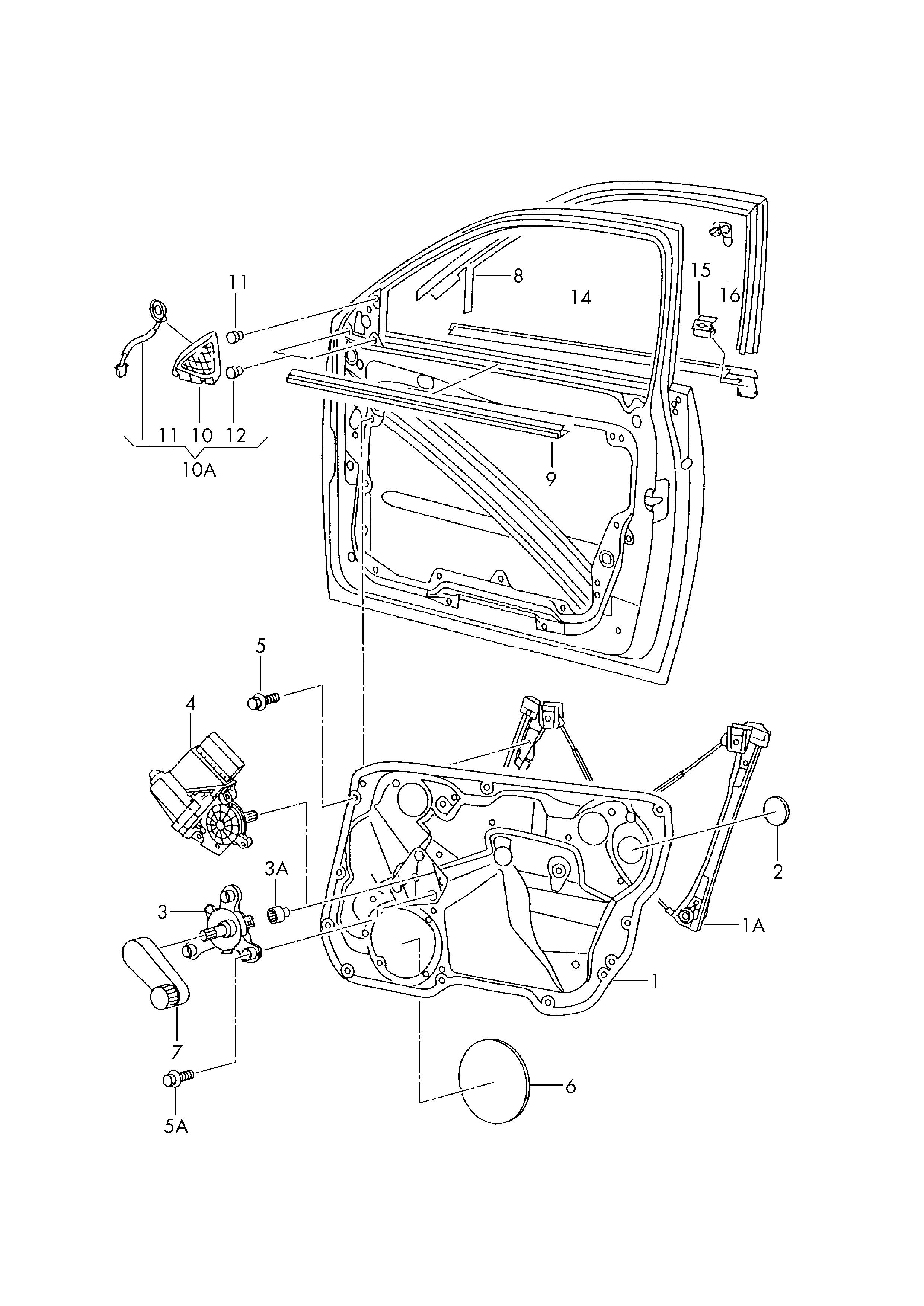 VAG 6L4837755AA - Стъклоподемник vvparts.bg