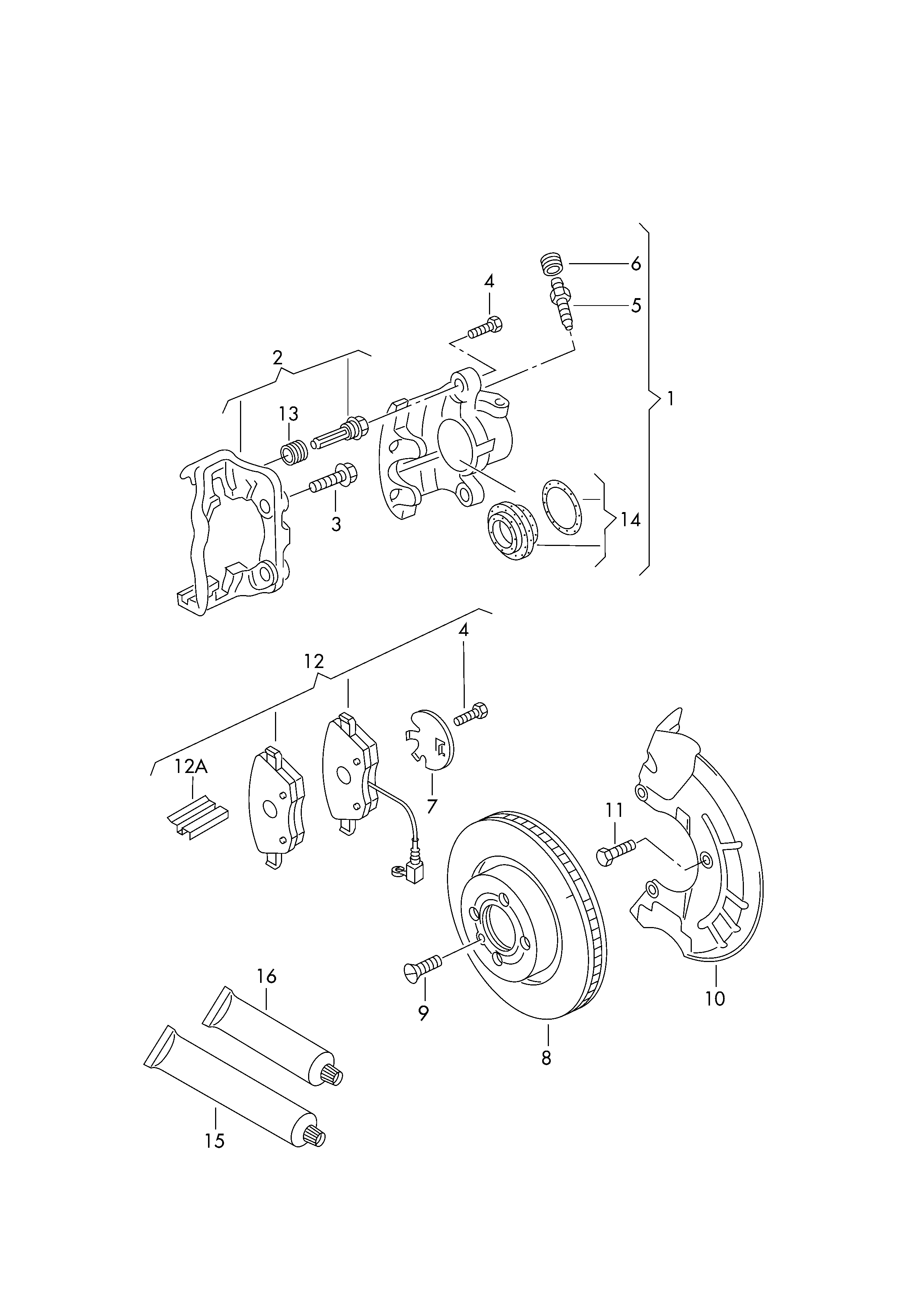 Skoda 6Q0 698 151 A - Комплект спирачно феродо, дискови спирачки vvparts.bg