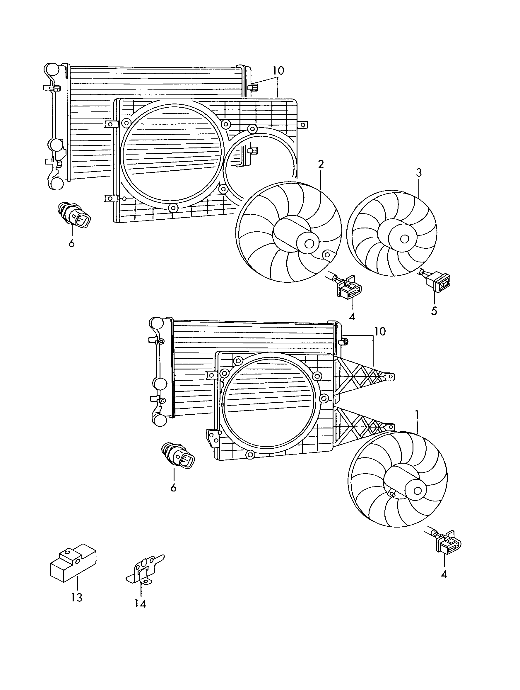 AUDI 1C0 959 455 C - Вентилатор, охлаждане на двигателя vvparts.bg