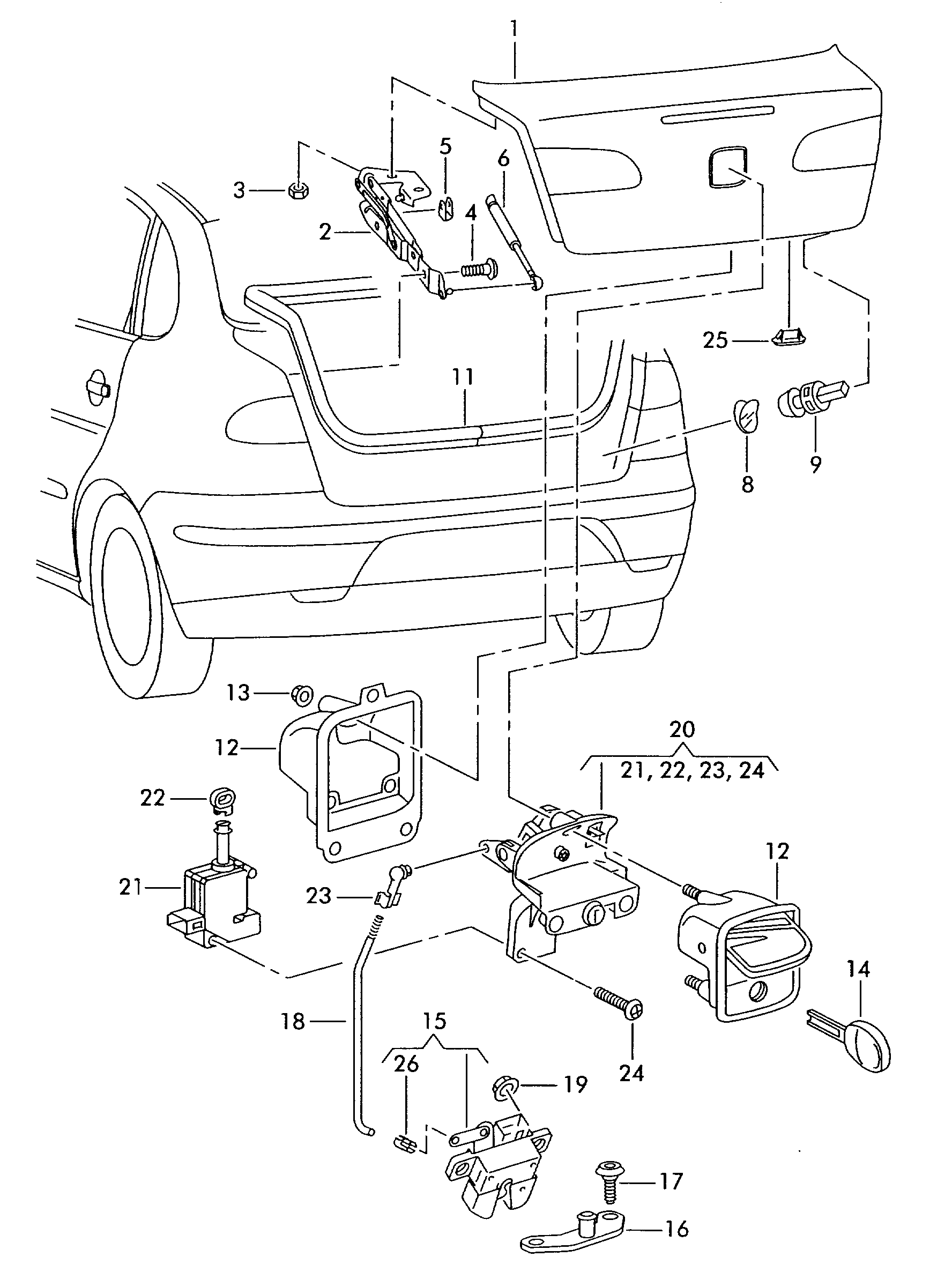 Skoda 6L5 827 550 B - Газов амортисьор, багажно / товарно пространство vvparts.bg