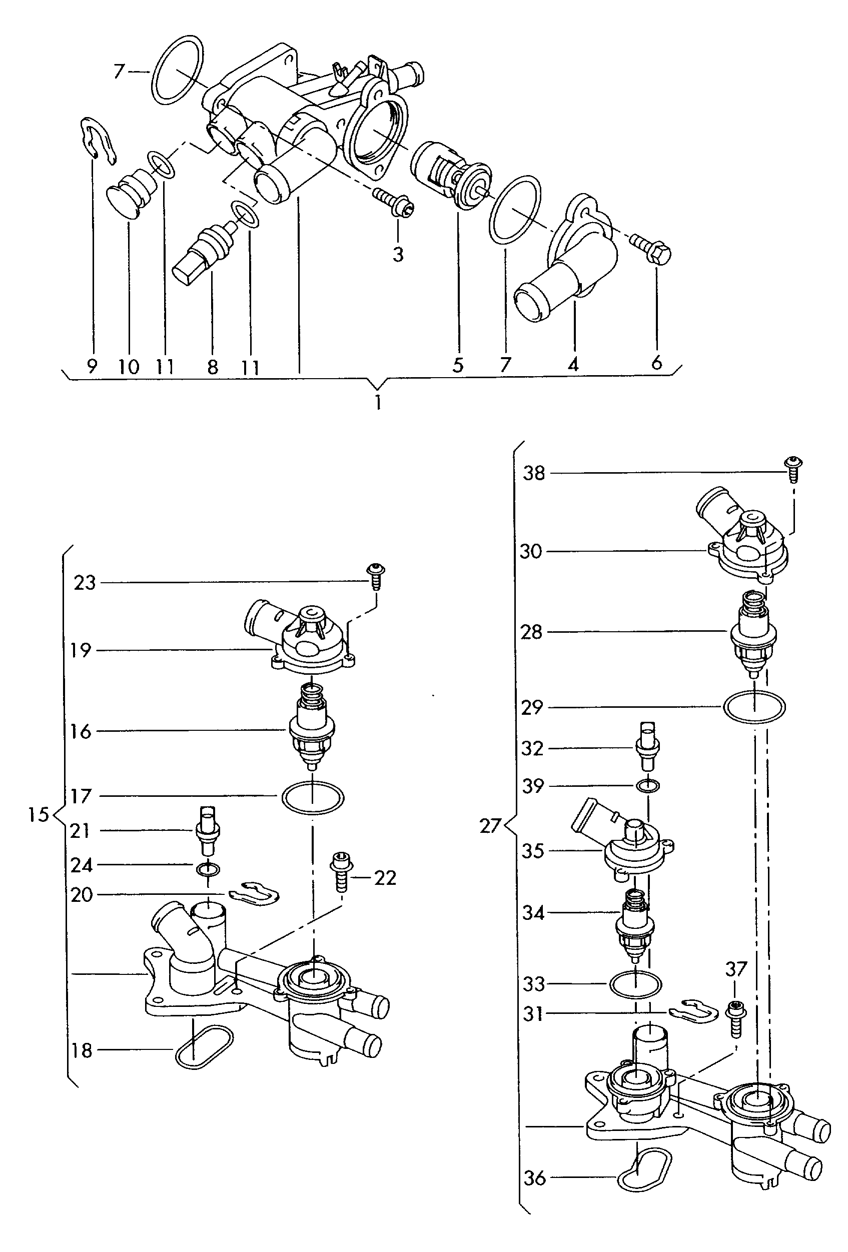 VAG 03C121110A - Термостат, охладителна течност vvparts.bg