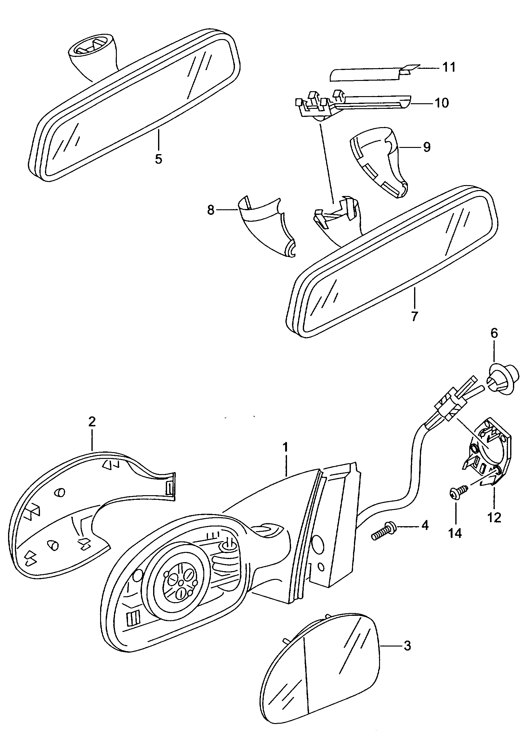 VAG 6L2857521 - Стъкло на огледало, елемент от стъклото vvparts.bg